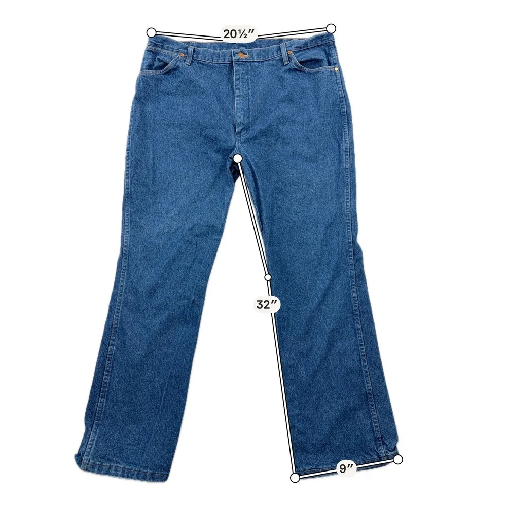 Wrangler Jeans Cowboy Cut 936PWD Slim Fit Blue Denim Mens 42x32